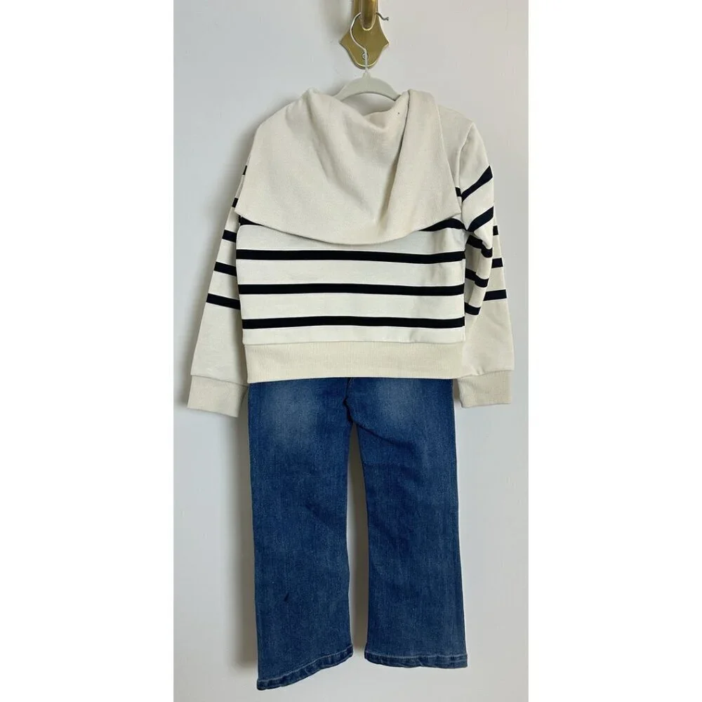 7 For All Mankind Kids' Pullover & Flare Leg Jeans Set Size 4T